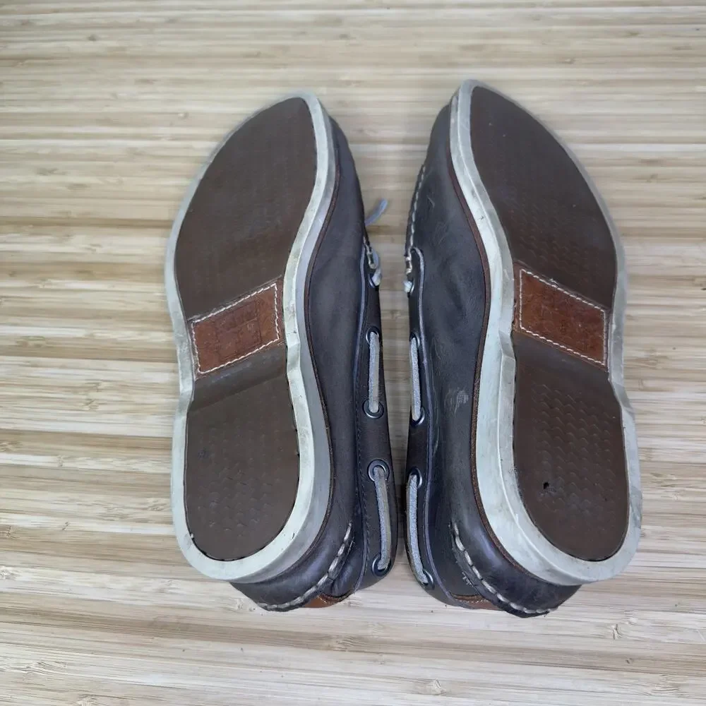Frye‎ Sully Tie Shoes Mens Size 8.5 Leather Boat Casual Loafers Deck Moccasin